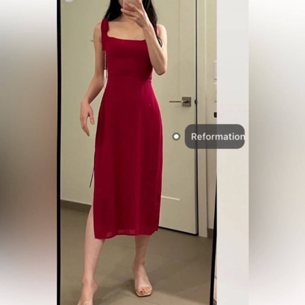 🩷Reformation Besse Dress Rhubarb NWOT